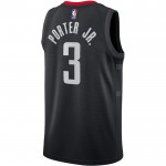 Maillot NBA Houston Rockets Kevin Porter JR 3 Jordan 2022-23 Statement Edition Noir Swingman - Homme